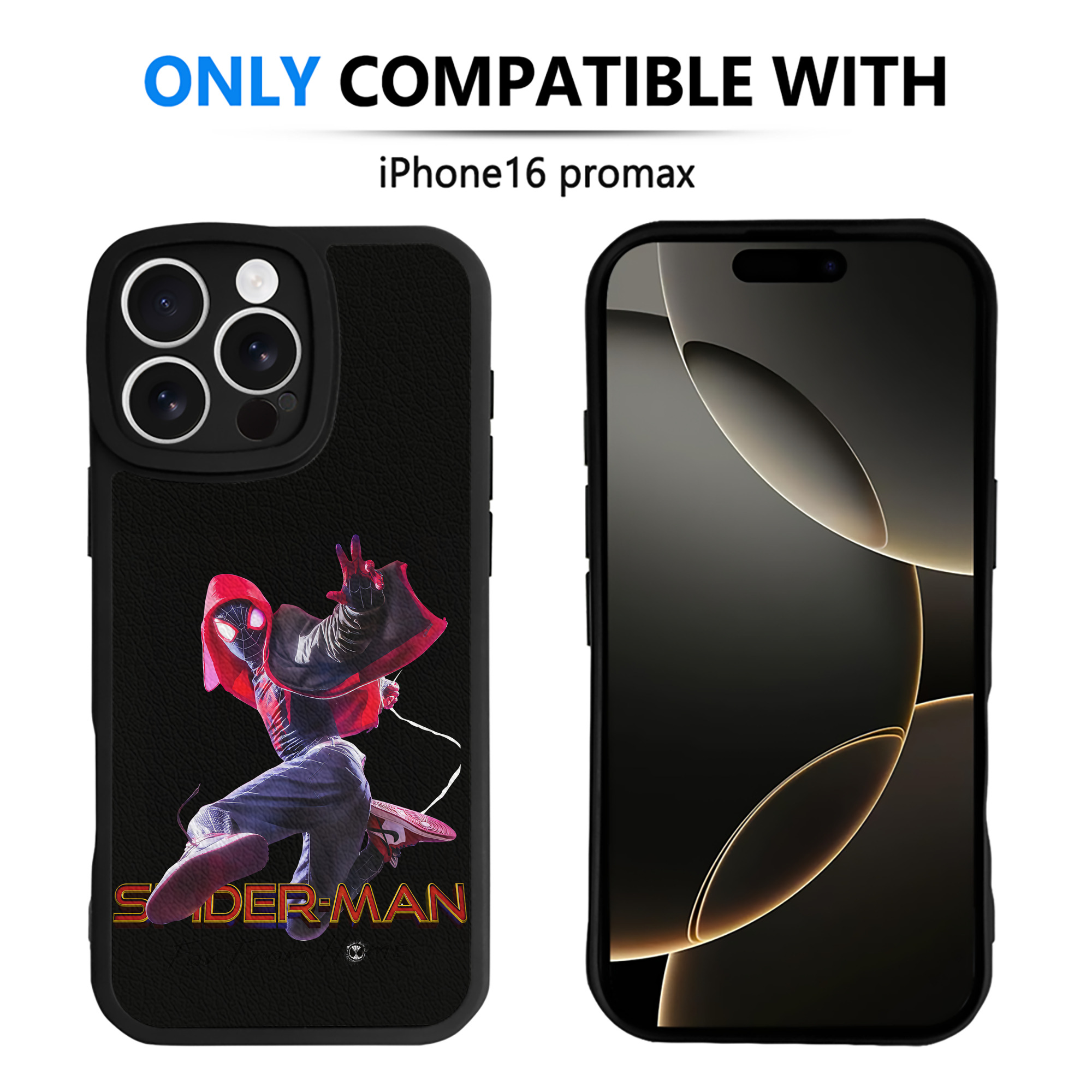 Spider Man スパイダーマン 【iPhone 16シリーズ対応】シリコンスマホケース（レザー調） 材質：シリコン